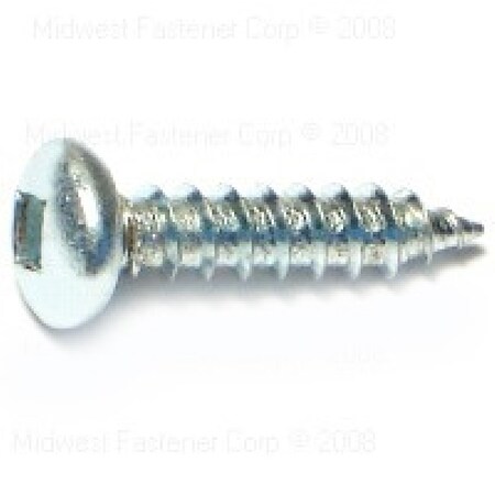 Midwest Fastener 08719 Screw,#8-15 Thrd,2in L,Coarse Thrd,Pan Head,Square Drive,Steel,Zinc,100PK